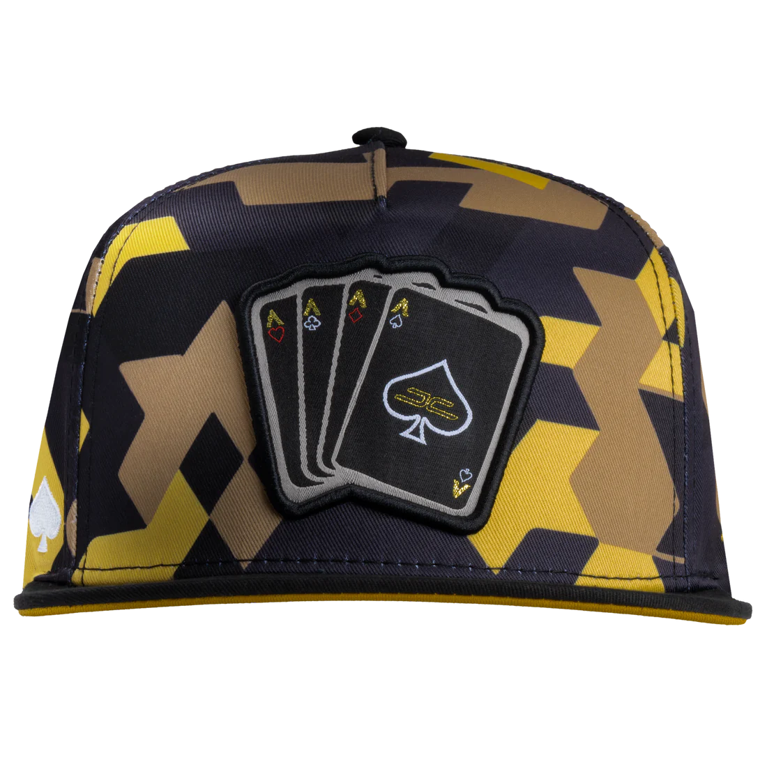 Poker camo yellow jc hats