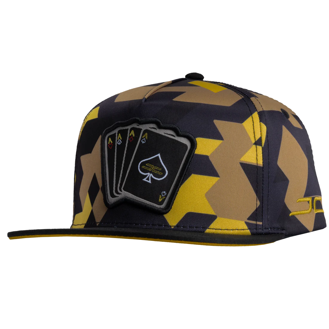 Poker camo yellow jc hats