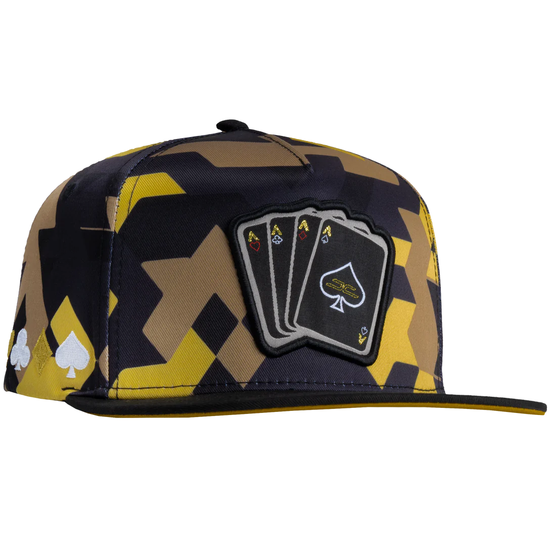 Poker camo yellow jc hats